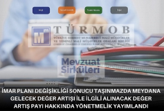 İmar Planı Değişikliği Sonucu Taşınmazda Meydana Gelecek Değer Artışı İle İlgili Alınacak Değer Artış Payı Hakkında Yönetmelik Yayımlandı
