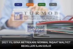 2021 Yılı Bina Metrekare Normal İnşaat Maliyet Bedelleri İlan Edildi