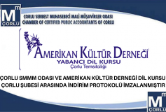 Çorlu Smmm Odası Ve Amerikan Kültür Derneği Dil Kursu Çorlu Şubesi Arasında İndirim Protokolü İmzalanmıştır