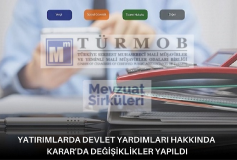 Yatırımlarda Devlet Yardımları Hakkında Karar'da Değişiklikler Yapıldı