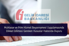 Muhtasar Ve Prim Hizmet Beyannamesi Uygulamasında Dikkat Edilmesi Gereken Hususlar Hakkında Duyuru