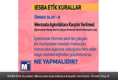 İesba Etik Kurallar, Mevzuata Aykırılıklara Karşılık Verilmesi (İşletmelerde Hizmet Akdi İle Çalışan Muhasebe Meslek Mensupları İçin) Örnek Olay-8
