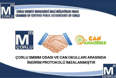 Çorlu Smmm Odası Ve Can Okulları Arasında İndirim Protokolü İmzalanmıştır