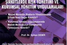 "şirketlerde Risk Yönetimi Ve Kurumsal Yönetim Uygulamaları? Konusunda 11 No.lu E-Eğitim