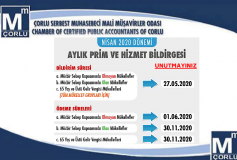 Nisan 2020 Dönemi Aylik Prim Ve Hizmet Bildirgesi Bildirim Süresi Ve Ödeme Süreleri