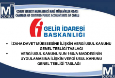 Gelir İdaresi Başkanlığı Tebliğ Taslakları