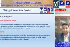 Trakya Serbest Muhasebeci Mali Müşavirler Odaları Tarafından Ortaklaşa Düzenlenen Nisan Ayı Bordro Uygulamaları Online Semineri Gerçekleşmiştir