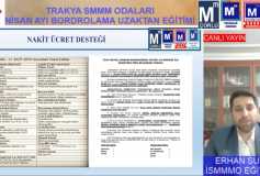Trakya Serbest Muhasebeci Mali Müşavirler Odaları Tarafından Ortaklaşa Düzenlenen Nisan Ayı Bordro Uygulamaları Online Semineri Gerçekleşmiştir