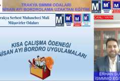 Trakya Serbest Muhasebeci Mali Müşavirler Odaları Tarafından Ortaklaşa Düzenlenen Nisan Ayı Bordro Uygulamaları Online Semineri Gerçekleşmiştir