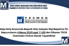 Staja Giriş Sınavında Başarılı Olan Adaylar Staj Başlatma Ön Başvurularını 4 Mayıs 2020 Saat 11:00 Den İtibaren Teos Üzerinden Online Olarak Yapabilirler