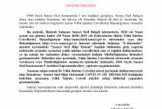 Yıllık İşletme Cetveli