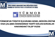Türmob'un Türkiye İş Kurumu Genel Müdürlüğü'ne Kısa Çalışma Ödeneğinde Tespit Edilen Sorunlar Hakkındaki Talep Yazısı