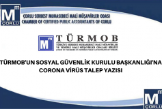 Türmob'un Sosyal Güvenlik Kurulu Başkanlığı'na Corona Virüs Talep Yazısı 
