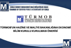 Türmob Hazine Ve Maliye Bakanlığına Ekonomi Bilim Kurulu Kurulması Önerisi