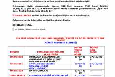 Vergi Beyanname Ve Bildirimlerinin Ertelenmesi İle İlgili Açıklamalar