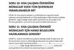 Kısa Çalışma Ödeneği Önemli Konular Soru Cevap