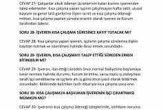 Kısa Çalışma Ödeneği Önemli Konular Soru Cevap