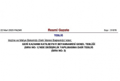 Geri Kazanım Katılım Payı (Gekap) Beyannamesi Verilme Süreleri 2020 Yılı İçin 6'şar Ay Sonraki Yıllar İçin 3'er Aylık Dönemler Halinde Yeniden Belirlendi