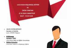 07 Mart 2020 Cumartesi 10:30-14.00 Saatleri Arasında Luca Koza Başlangıç Eğitimi Ve Ürün Tanıtımı Düzenlenecektir.