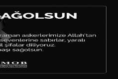 Suriye İdlib'de Şehit Olan Kahraman Askerlerimize Allah'tan Rahmet, Acılı Ailelerine Ve Sevenlerine Sabırlar, Yaralı Askerlerimize Acil Şifalar Diliyoruz. Milletimizin Başı Sağolsun.