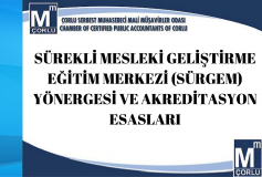Sürekli Mesleki Geliştirme Eğitim Merkezi (Sürgem) Yönergesi Ve Akreditasyon Esasları 