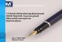 7-8 Aralık 2019 Tarihlerinde Düzenlenecek Smmm Yeterlilik Sınavına Girecek Aday Meslek Mensuplarına Başarılar Dileriz. Çorlu Smmm Odası Yönetim Kurulu