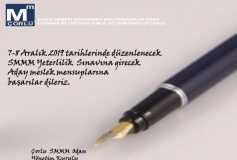 7-8 Aralık 2019 Tarihlerinde Düzenlenecek Smmm Yeterlilik Sınavına Girecek Aday Meslek Mensuplarına Başarılar Dileriz. Çorlu Smmm Odası Yönetim Kurulu