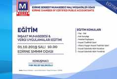 Edirne Smmm Odası Eğitim Duyurusu