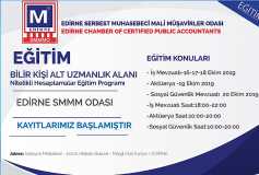 Edirne Smmm Odası Eğitim Duyurusu