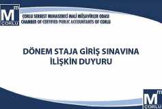 2019/3. Dönem Staja Giriş Sınavına İlişkin Duyuru