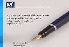 6-7 Temmuz 2019 Tarihlerinde Düzenlenecek Smmm Yeterlilik Sınavına Girecek Aday Meslek Mensuplarına Başarılar Dilerim. İbrahim Otsekin Oda Başkani