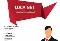 29.12.2018 Cumartesi Saat 10.00-16.00 Da Luca Net (Kobi Ticari Yazılım) Eğitimi Düzenlenecektir.