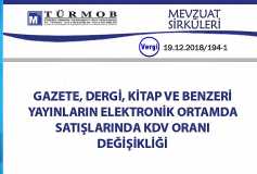 Gazete, Dergi Kitap Ve Benzeri Yayınların Elektronik Ortamda Satışlarında Kdv Oranı Değişikliği