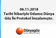 06.11.2018 Tarihi İtibariyle Odamız Dünya Göz İle Protokol İmzalamıştır