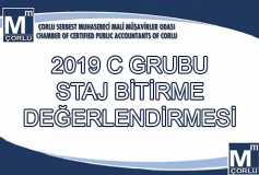 10 Mart 2019 (1.dönem) C Grubu Staj Bitirme Değerlendirmesi