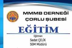 Mmm Birliği Derneği'nin Düzenlemiş Olduğu Eğitim 07 Aralık 2018 Cuma Saat 14.30'da Çorlu Smmm Odasında Düzenlenecektir