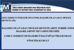 2018/2 Smmm Yeterlilik Sınavı'nda Başarılı Olan Aday Meslek Mensupları