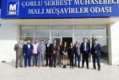 03.10.2018 Mali Müşavirler Muhasebeciler Birliği Derneği Çorlu Şubesi'nin, Serbest Muhasebeci Mali Müşavirler Odası Yönetim Kuruluna Ziyareti