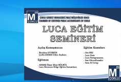 25.09.2018 Luca Eğitimi Çorlu Smmm Odasın'da Düzenlenecektir. Katılımınızı Önemle Rica Ederiz.