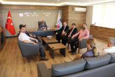 12.07.2018 Odamız Yönetim Kurulunu, Vergi Dairesi Başkan Vekili Mustafa Çelik, Grup Müdürü İbrahim Koç Ve Kurum Birim Amirleri, 7143 Sayılı Vergi Ve Diğer Bazı Alacakların Yeniden Yapılandırılmasına İlişkin Kanun Tanıtımı İçin Ziyaret Etmiştir