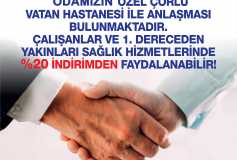 Çorlu Smmm Odası Ve Vatan Hastanesi İle 05.07.2018 Tarihli Protokol Anlaşması Yapılmıştır