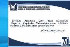 Çorlu'da Meydana Gelen Tren Kazasında Hayatını Kaybeden Vatandaşlarımıza Allah'tan Rahmet Yaralılara Acil Şifalar Dileriz.