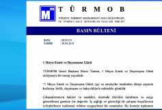 Türmob 1 Mayıs Emek Ve Dayanışma Günü Basın Bülteni