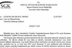 Sgk Cari Ay Ödemelerinin Yapılandırma Borçlarına Mahsup Edilmesi Hakkında