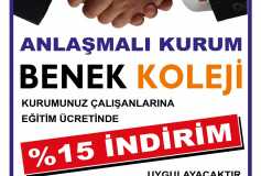 Özel Benek Koleji İle Odamız Arasında İndirim Sözleşmesi İmzalandı