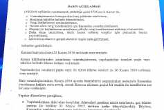 6736 Sayılı Kanunla Yapılandırılan Vergi Borçlarının 1. Ve 2. Taksitlerinin Son Ödeme Günü : 31 Mayıs 2017