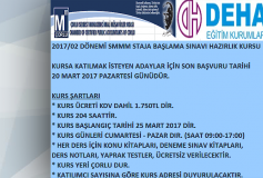 Smmm Staja Başlama Sınavi Hazırlık Kursu Ön Kayıt İçin Son Başvuru Tarihi 20 Mart 2017 Pazartesi Gününe Uzatılmıştır