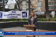 1-7 Mart Muhasebe Haftası Çelenk Sunma Töreni Oda'mız Başkanı Ayşe Eroğlu'nun Konuşması İle Gerçekleştirildi