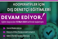 Kooperatifler için “Dış Denetçi Eğitimleri” devam ediyor!...