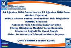 2024/2’üncü Dönem SMMM Sınavı’na Katılacak Tüm Adaylara Başarılar Dileriz